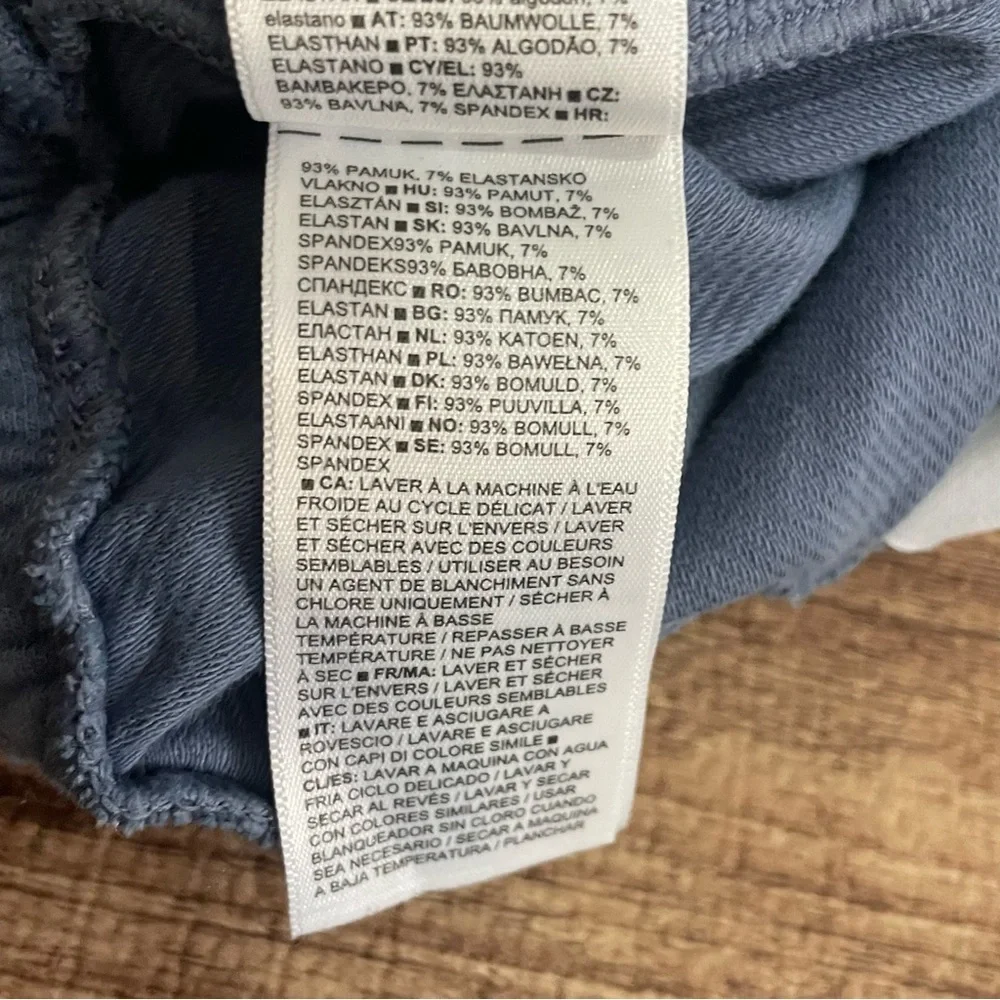 Athleta Girl Elastic Waist Front Tie Blue Shorts Size 12
